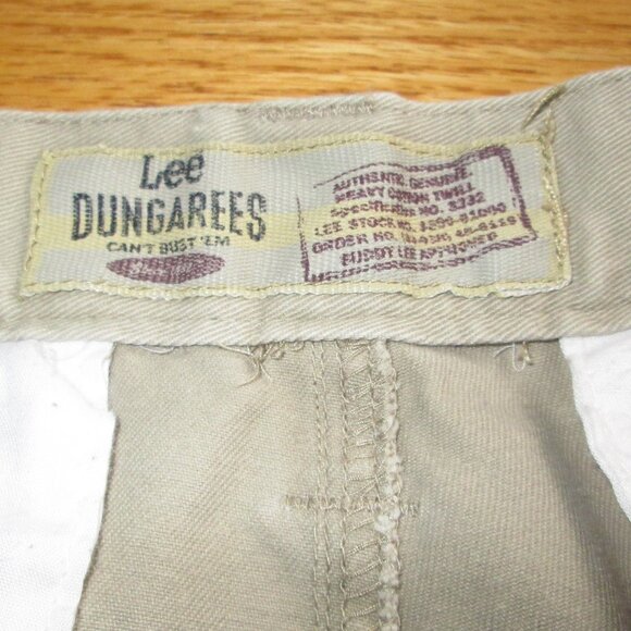 Men's Lee Dungarees Khaki 100% Cotton Cargo Shorts Size 34 - Picture 3 of 7